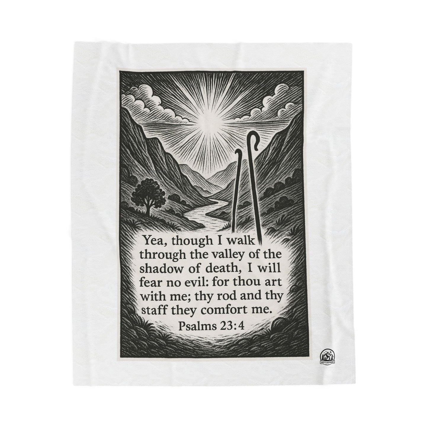 Psalms 23:4 - Plush Blanket