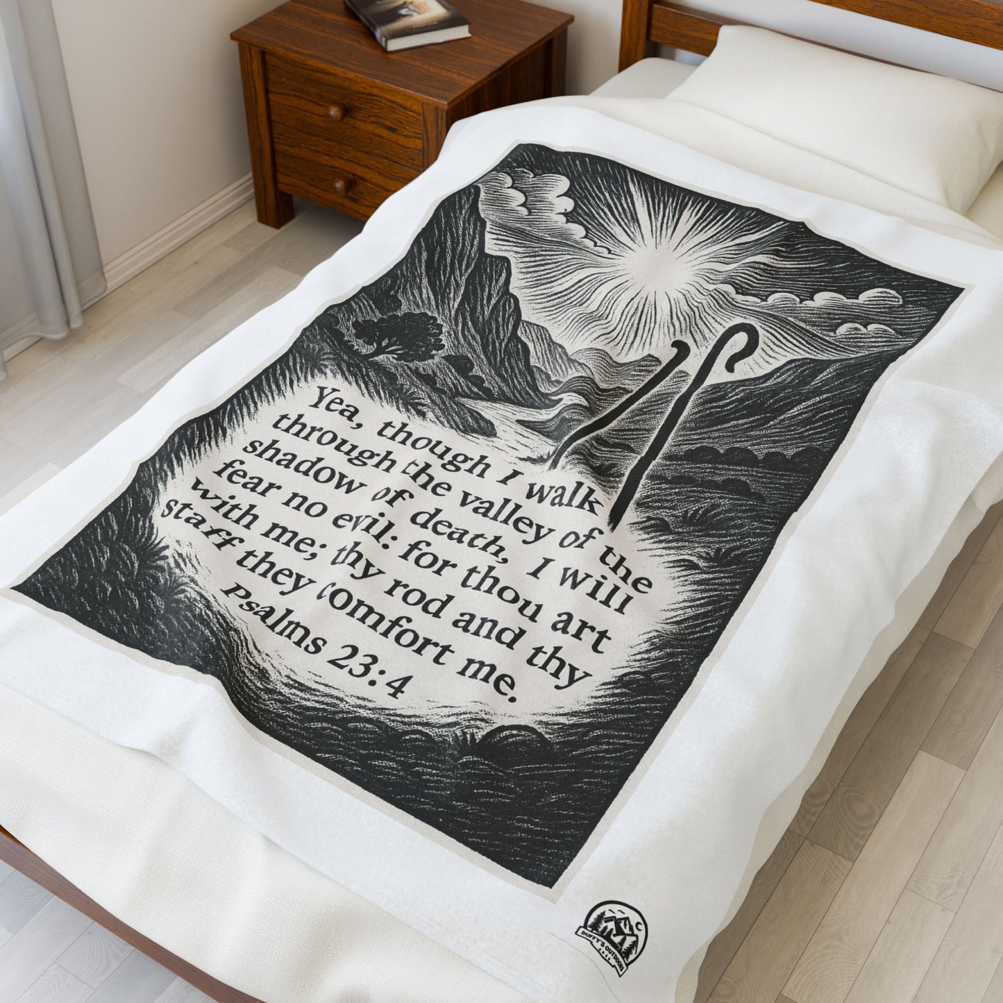Psalms 23:4 - Plush Blanket