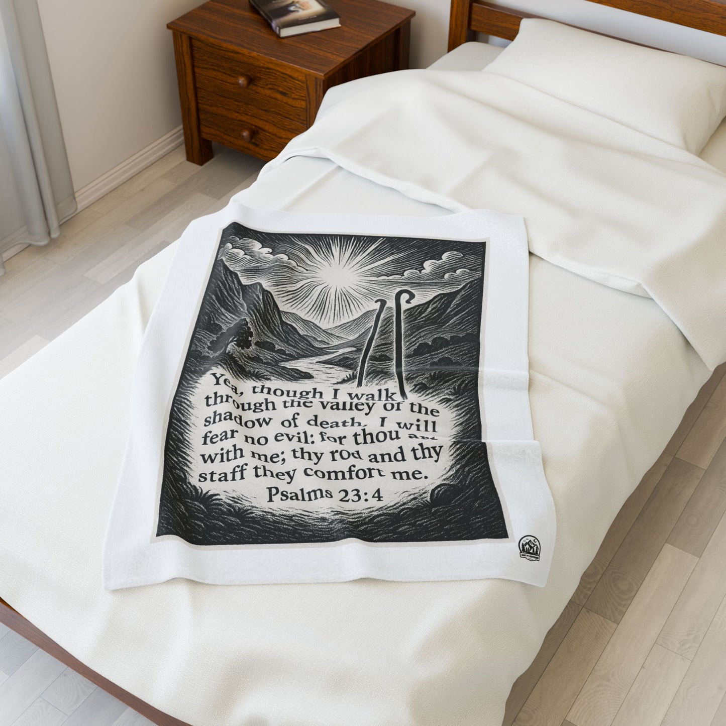 Psalms 23:4 - Plush Blanket