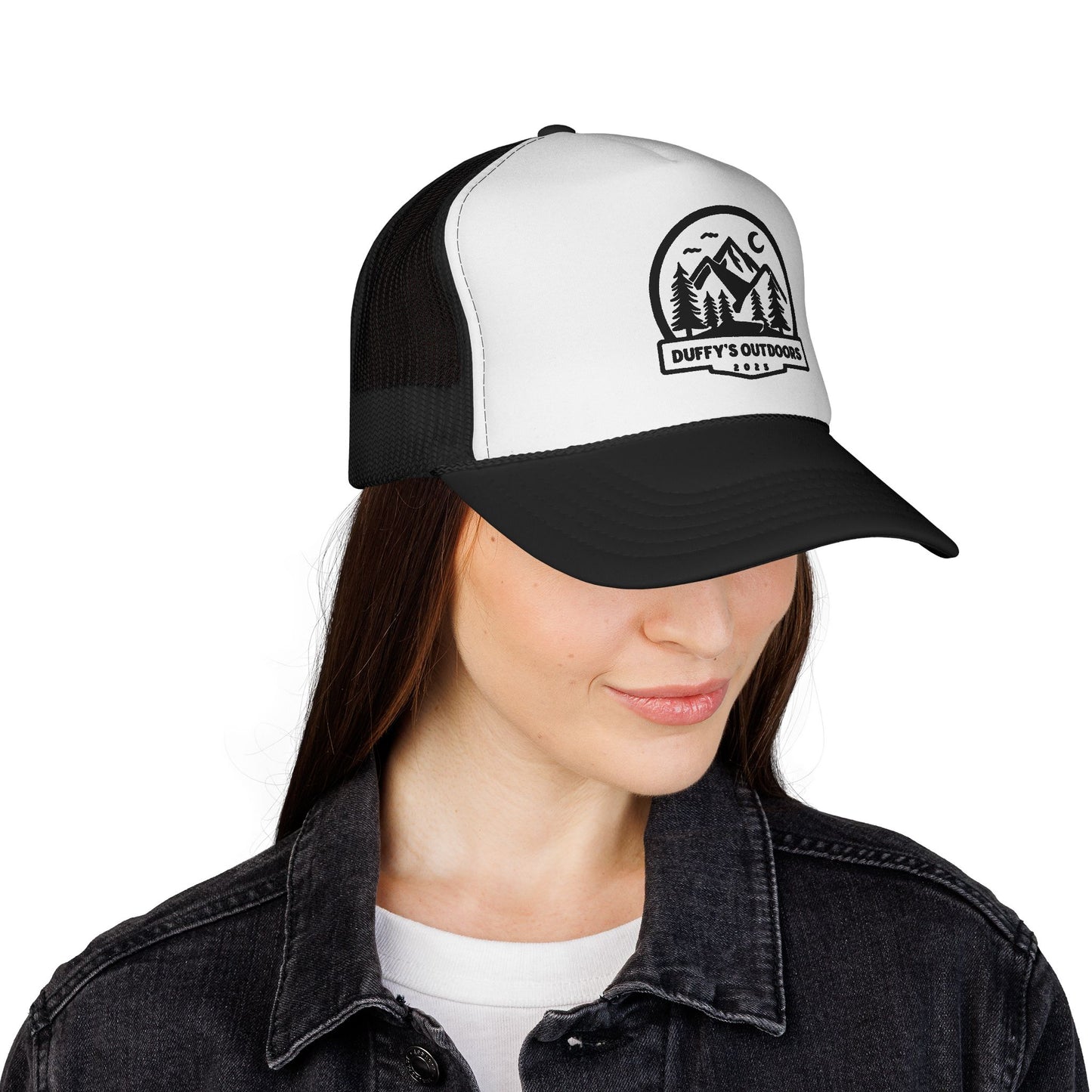 Outdoor Adventure Trucker Cap, Camping Hat, Hiking Gear, Nature Lover Gift, Duffy's Outdoors Cap, Summer Accessory