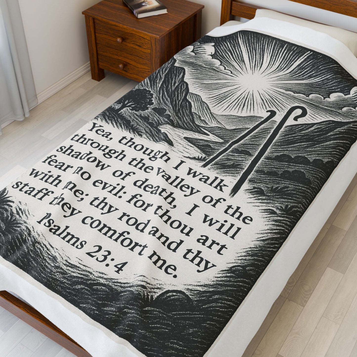 Psalms 23:4 - Plush Blanket