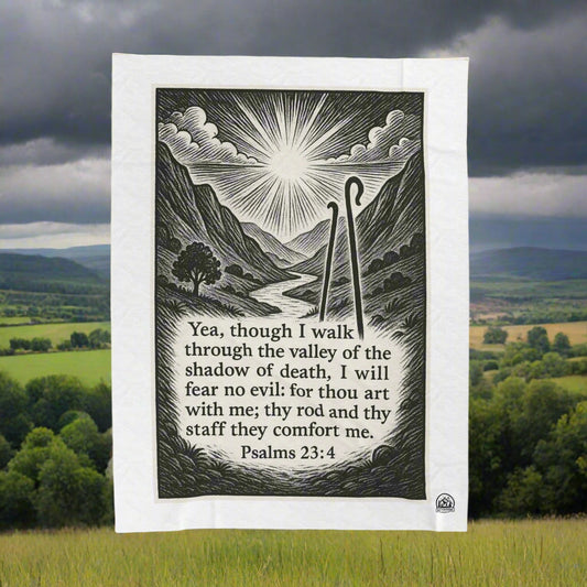 Psalms 23:4 - Plush Blanket