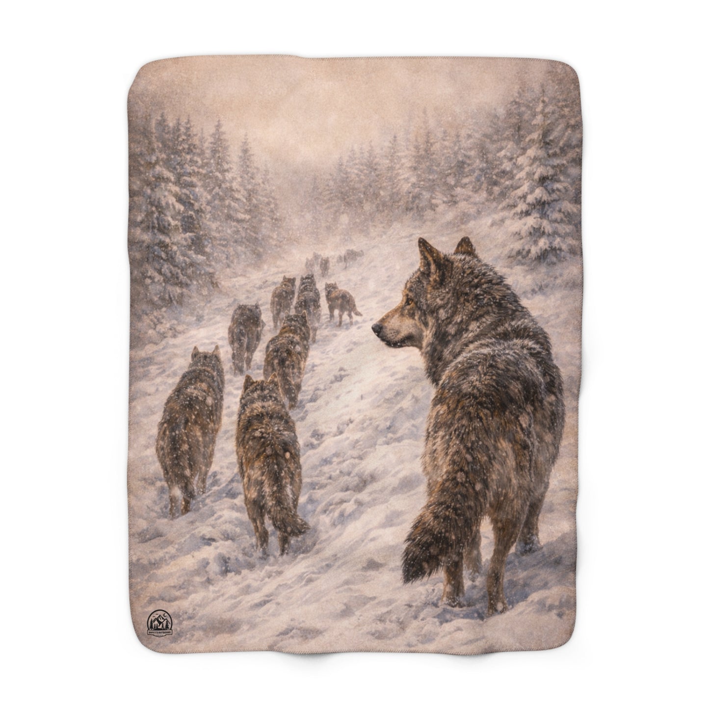 -Wolf Pack Sherpa Blanket