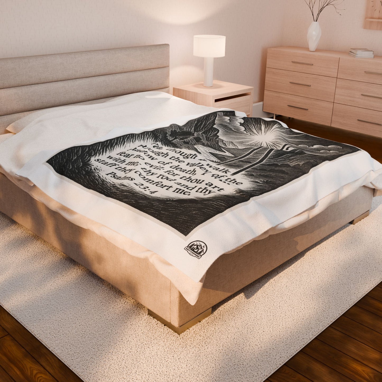 Psalms 23:4 - Plush Blanket