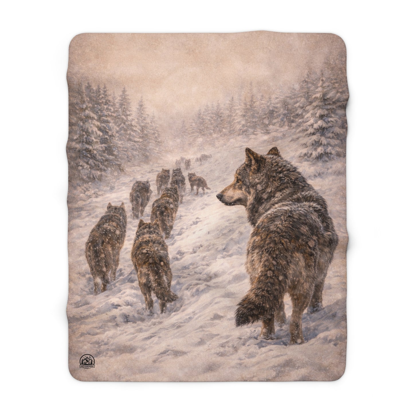 -Wolf Pack Sherpa Blanket