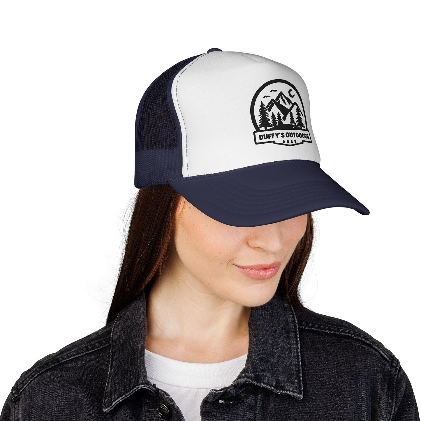 Outdoor Adventure Trucker Cap, Camping Hat, Hiking Gear, Nature Lover Gift, Duffy's Outdoors Cap, Summer Accessory