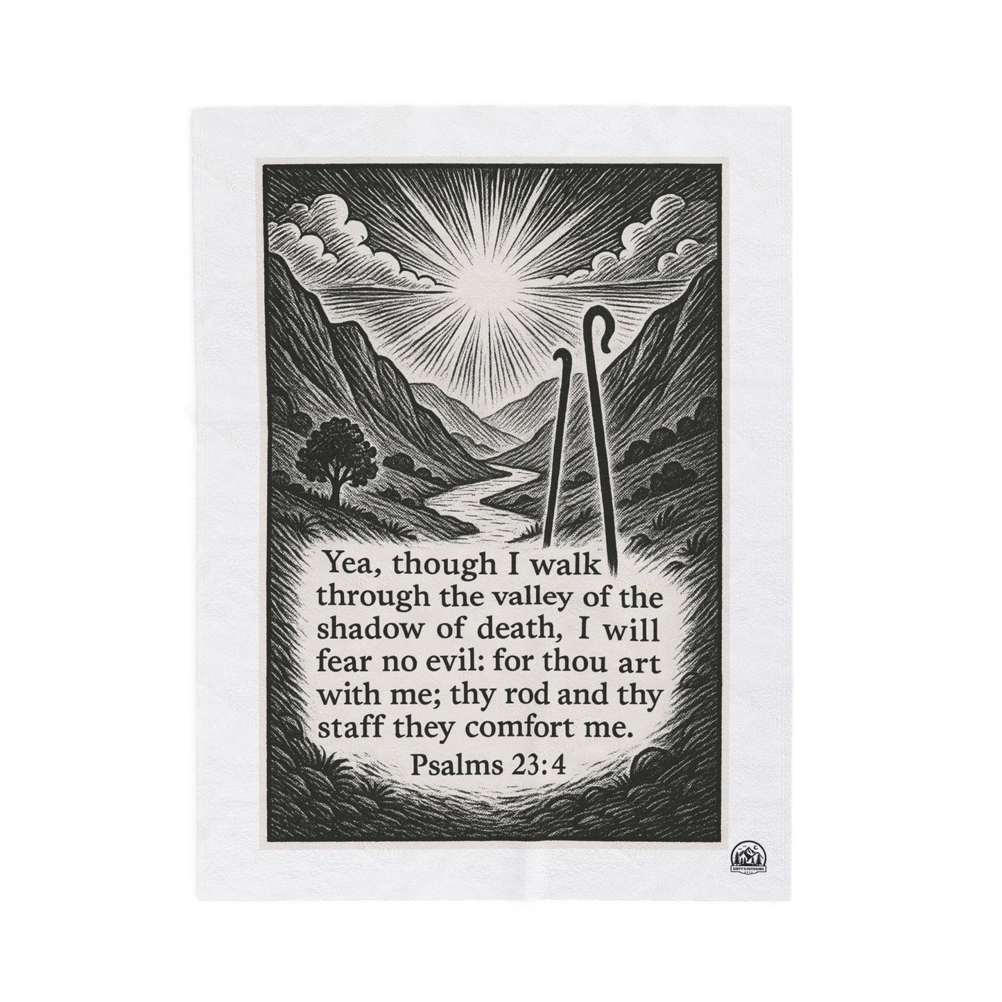 Psalms 23:4 - Plush Blanket