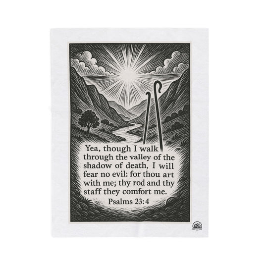 Psalms 23:4 - Plush Blanket