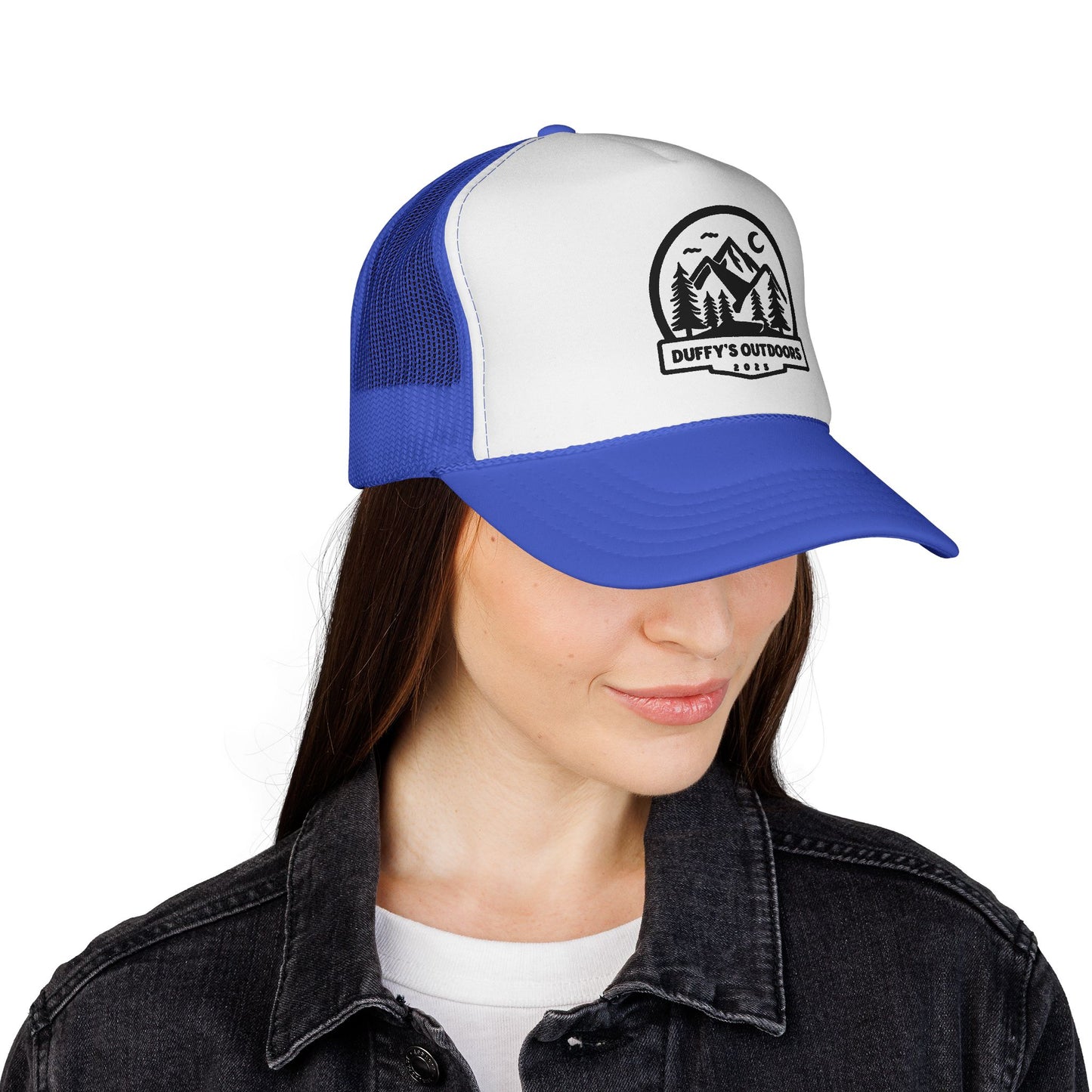 Outdoor Adventure Trucker Cap, Camping Hat, Hiking Gear, Nature Lover Gift, Duffy's Outdoors Cap, Summer Accessory