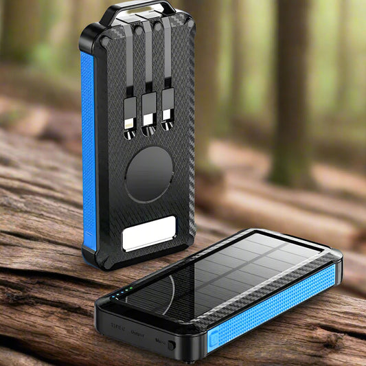 Ip65 Waterproof Portable Wireless Solar Power Bank Panel Charger Solar Powerbank Usb-C